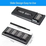 מיני מברג מגנטי עם קופסה נשלפת ו-25 ביטים